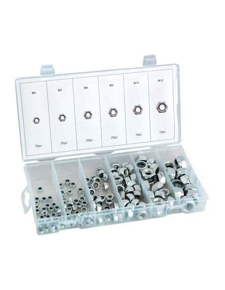 DADO ESAGONALE AUTOBLOCCANTE IN KIT SELF HAND ZINCATO M 4/12 CF - PZ 146