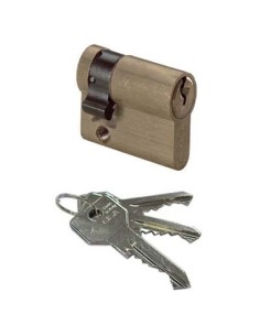 MEZZO CILINDRO SAGOMATO 0G304 CISA OTTONE CHIAVI 3 CAMMA DIN MM 50 40+10