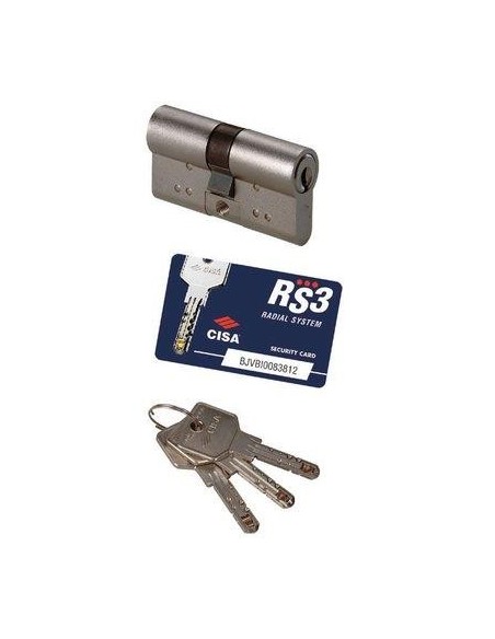 CILINDRO SAGOMATO RS3 S CISA OTT.NICHEL CHIAVI 5 CAMMA DIN MM 70  35+35