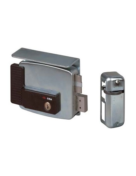 SERRATURA METALLO APPLICARE ELETTRICA 11761 CISA ZINC C.TONDO FISSO M2+SCR+TETT E.MM 60 DX
