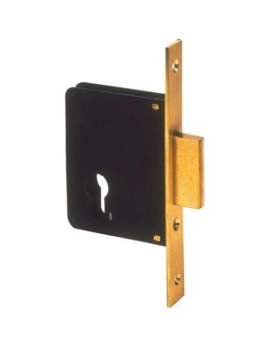 SERRATURA LEGNO INFILARE 52310 CISA B.QUADRO OTTONATO F.MM 22  F.SAGOM M2 E.MM 40