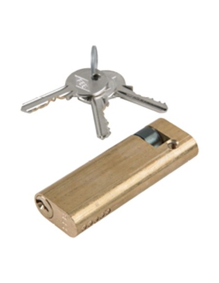 MEZZO CILINDRO OVALE NF150 FEB OTTONE CHIAVI 3 MM 103 87 +16