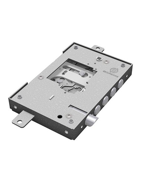 SERRATURA METALLO APPLICARE NUDA 2500 SECUREMME S/CUORE M4 TRIPL+SCR IP.MM 28 E.MM 63 DX