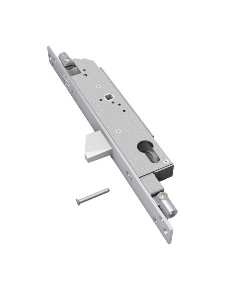 SERRATURA MONTANTE INFILARE 2153 SECUREMME B.Q INOX F.MM 22 F.SAGOM M1 TRIPL+SCR+Q8 E.MM 25