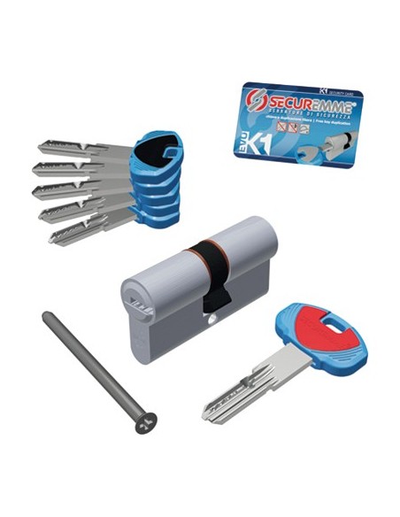 CILINDRO SAGOMATO EVO K1 3100-C SECUREMME OTT.NICH.SATIN CHIAVI 5 MM 110 40+70