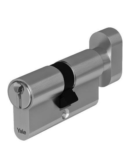 CILINDRO SAGOMATO + POMOLO Y500 YALE OTTONE NICHELATO CHIAVI 3 MM 70 30+40