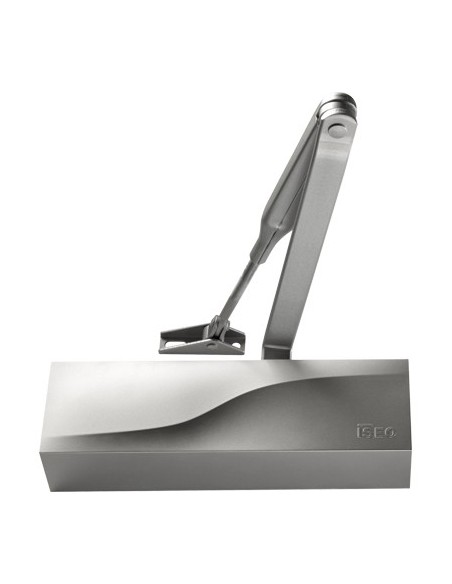 CHIUDIPORTA OLEODINAMICO IS60 ISEO VERN ARGENTO FORZA 2/4 +FERMO