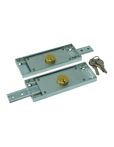 SERRATURA SERRANDA APPLICARE C1625 POTENT C.TONDO FISSO LATERALE DX+SX C.DIRITTO CF - PZ 2