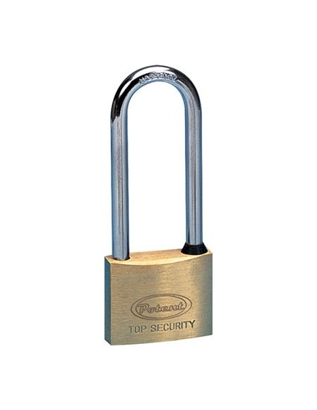 LUCCHETTO ARCO LUNGO 2700 POTENT OTTONE ARCO CROMATO CHIAVI 2 MM 30X41