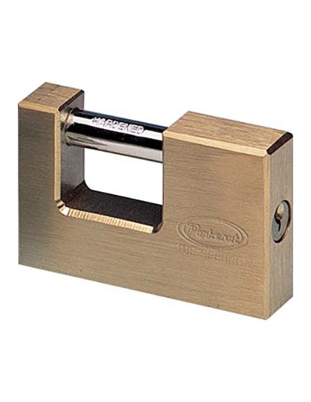 LUCCHETTO RETTANGOLARE 2800 POTENT OTTONE SATINATO CHIAVI 2 MM 60