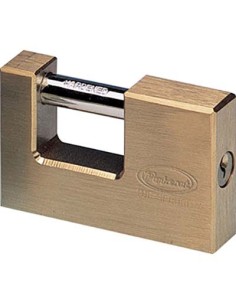 LUCCHETTO RETTANGOLARE 2800 POTENT OTTONE SATINATO CHIAVI 2 MM 90