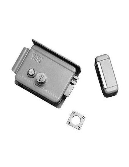 SERRATURA CANCELLO APPLICARE ELETTRICA 688 YALE VERN C.TONDO FISSO+SCR+PULS+TETT E.MM 50 DX