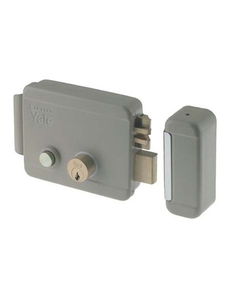 SERRATURA CANCELLO APPLICARE ELETTRICA 68880 YALE VERN C.TONDO FISSO M2+SCR+PULS+TETT E.MM 70 DX