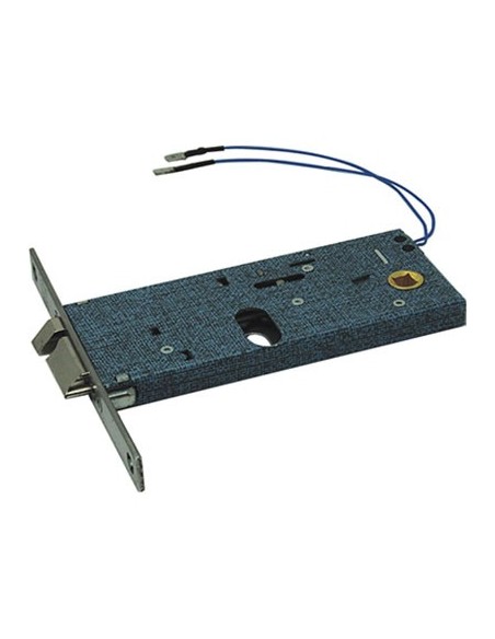 SERRATURA METALLO INFILARE ELETTRICA 888 OMEC B.Q NICH F.MM 16 F.OVALE M1+SCR H.MM 64 E.MM 80