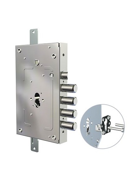 SERRATURA METALLO APPLICARE 2655 PEN CR F.SAGOM M2 TRIPL+SCR IP.MM 28 E.MM 68 DX/SX