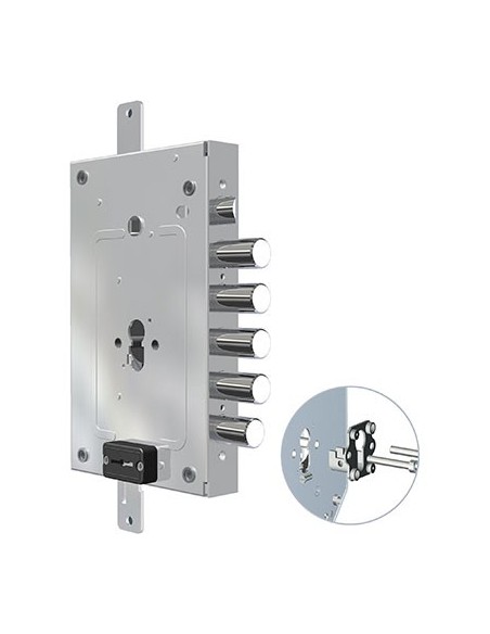 SERRATURA METALLO APPLICARE 2956 PE-DM CR DM+F.SAGOM M2 TRIPL+SCR IP.MM 28 E.MM 68 DX/SX