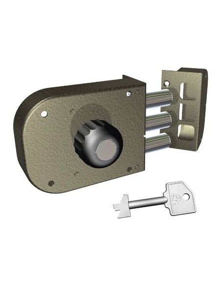 SERRATURA LEGNO APPLICARE 1600 CR C.POMPA M2+ POMOLO E.MM 60 DX