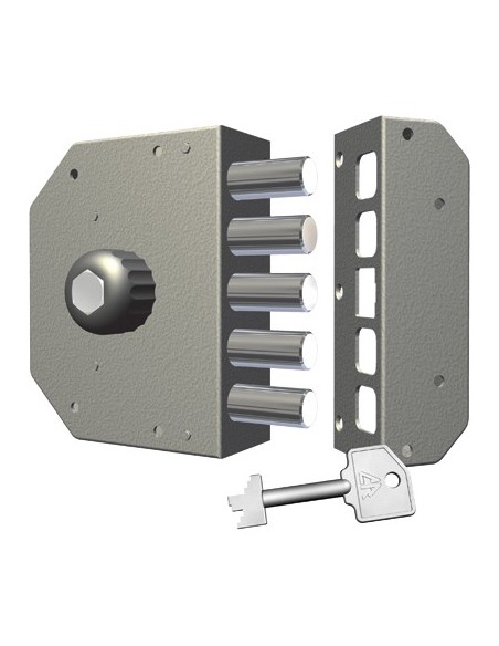 SERRATURA LEGNO APPLICARE 3000 CR C.POMPA M4+POMOLO E.MM 60 SX