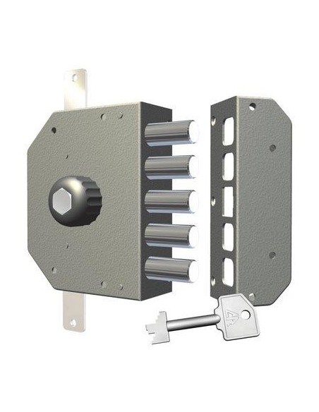 SERRATURA LEGNO APPLICARE 3200P CR C.POMPA M4+ POMOLO TRIPL E.MM 60 DX