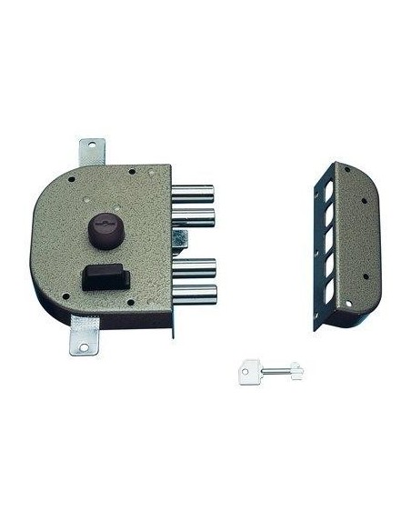 SERRATURA LEGNO APPLICARE 3250 CR C.POMPA M4 TRIPL+SCR E.MM 60 DX