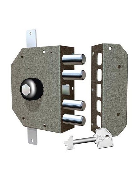 SERRATURA LEGNO APPLICARE 3250P CR C.POMPA M4+POMOLO TRIPL+SCR E.MM 60 DX