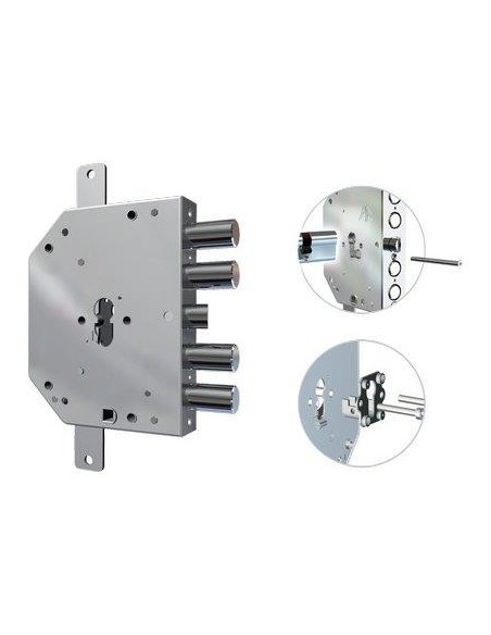 SERRATURA METALLO APPLICARE 2155 PEN/FL CR F.SAGOM M2 TRIPL+SCR IP.MM 28 E.MM 60 SX