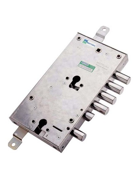 SERRATURA METALLO APPLICARE 85595 MOTTURA DOPPIO F.SAGOM M4 TRIPL+SCR IP.MM 28 E.MM 63 SX