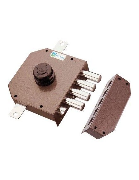 SERRATURA LEGNO APPLICARE 30631 MOTTURA C.POMPA M4 TRIPL+SCR + POMOLO E.MM 63 DX