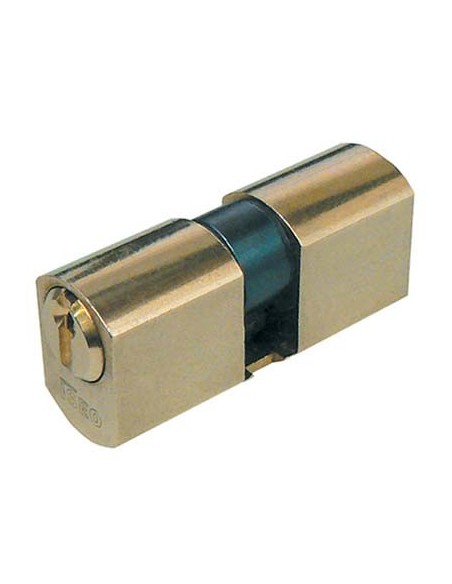 CILINDRO TONDO SFACCETTATO 8400 ISEO OTTONE CHIAVI 3 D.MM 22 L.MM 54 27+27