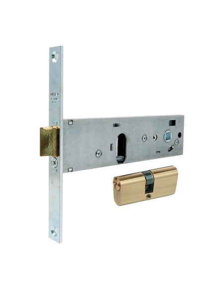 SERRATURA METALLO INFILARE 130 WELKA B.Q ZINC F.MM 16 C/OVALE M2+SCR H.MM 44 E.MM 80