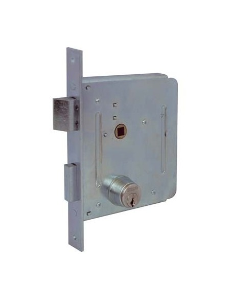 SERRATURA CANCELLO INFILARE 050500 WELKA B.Q ZINC F.MM 22 C.TONDO M2+SCR+Q8 E.MM 50