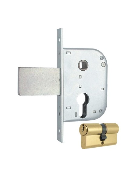 SERRATURA CANCELLO INFILARE 132 MG B.Q ZINC F.MM 20 F.SAGOM M1+SCR+Q8 E.MM 30 CF - PZ 2