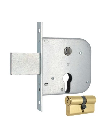 SERRATURA CANCELLO INFILARE 133 MG B.Q ZINC F.MM 20 F.SAGOM M1+SCR+Q8 E.MM 50 CF - PZ 2