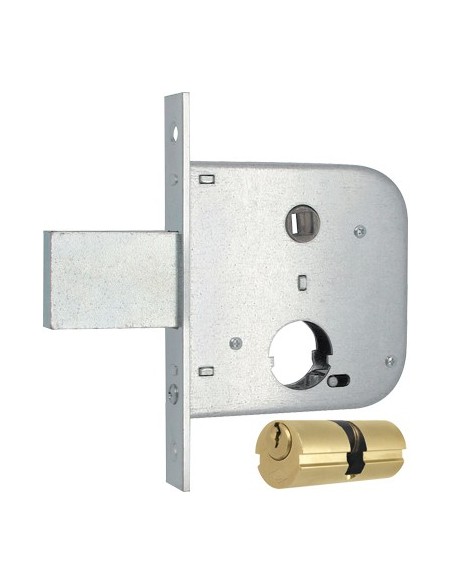 SERRATURA CANCELLO INFILARE 134 MG B.Q ZINC F.MM 20 F.TONDO M1+SCR+Q8 E.MM 50 CF - PZ 2