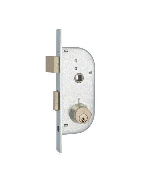 SERRATURA CANCELLO INFILARE 147 MG B.Q ZINC F.MM 20 C.TONDO M2+SCR+Q8 E.MM 32 CF - PZ2