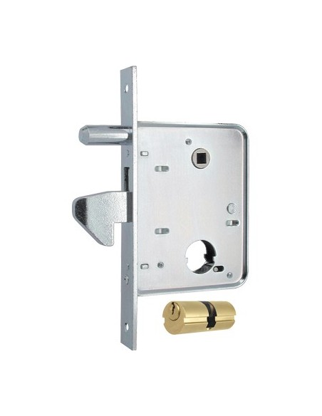 SERRATURA CANCELLO INFILARE 573 MG B.Q ZINC F.MM 25 C.TONDO M1+Q8 E.MM 60 CF - PZ 2