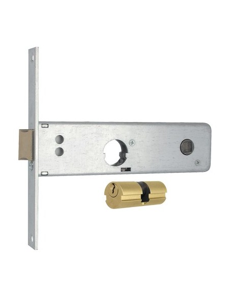 SERRATURA METALLO INFILARE 803 MG B.Q ZINC F.16 F.TONDO M2+SCR+Q8 H.44 E.70 CF - PZ 2