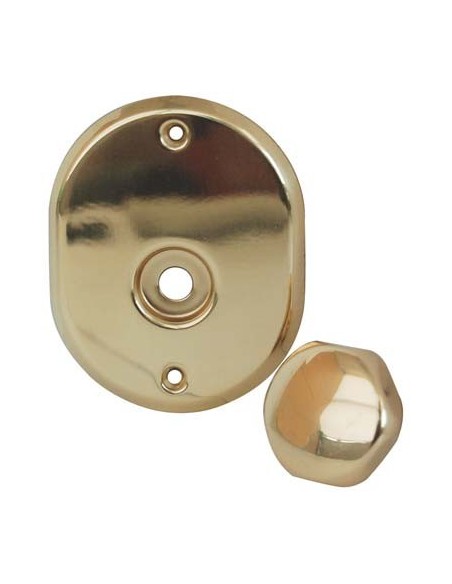 MOSTRINA E POMOLO X CILINDRO + PERNO 331L CIPIERRE MM 90X70  OTTONE LUCIDO