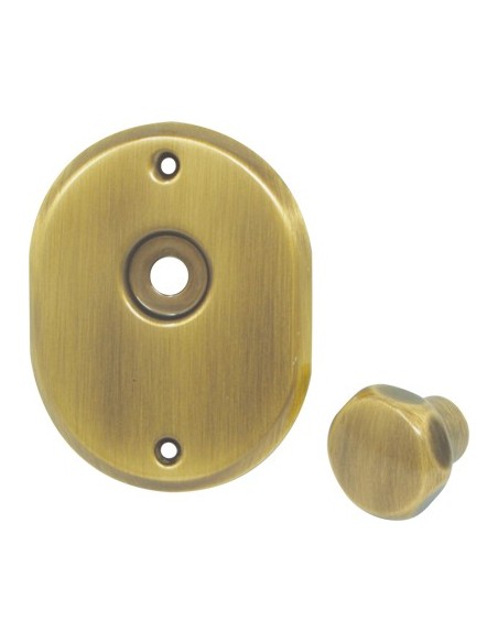 MOSTRINA E POMOLO X CILINDRO + PERNO 331L CIPIERRE MM 90X70  OTTONE BRUNITO