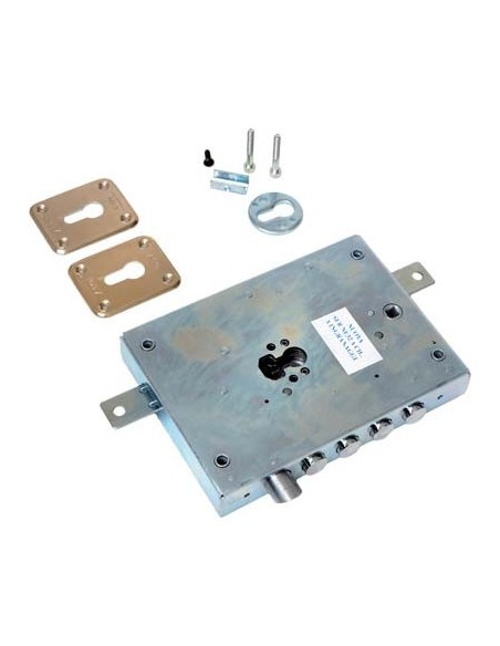 SERRATURA METALLO APPLICARE SER NE42 DIERRE ATRA F.SAGOM M4 TRIPL+SCR IP.MM 28 E.MM 63 DX