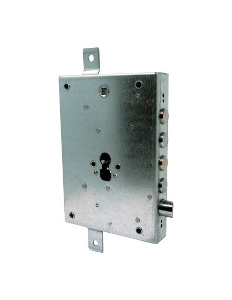 SERRATURA METALLO APPLICARE 70128 CIPIERRE F.SAGOM M4 TRIPL+SCR IP.MM 28 E.MM 73 DX/SX