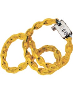 CATENA SICUREZZA CEMENTATA QUADRA + LUCCHETTO VIRO + GUAINA MM 5,5 L.CM 120