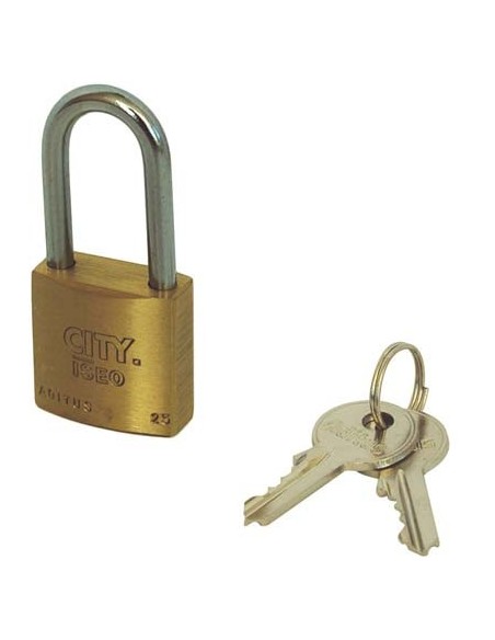 LUCCHETTO ARCO LUNGO ADITUS KA ISEO OTTONE ARCO CROMATO CHIAVI 2 MM 30X46