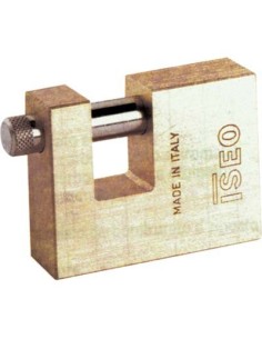 LUCCHETTO RETTAGOLARE ADITUS ISEO OTTONE SATINATO CHIAVI 2 MM 60