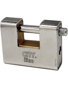 LUCCHETTO ANTISCASSO CORAZZATO ADITUS ISEO OTTONE/ACCIAIO SABBIATO CHIAVI 3 MM 90