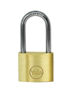 LUCCHETTO ARCO LUNGO PRIUM CORBIN OTTONE ARCO CROMATO CHIAVI 2 MM 25X25