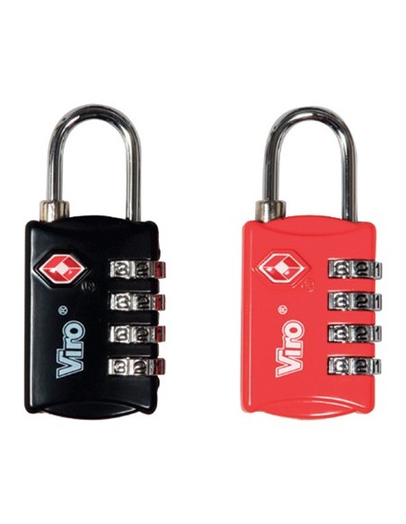 LUCCHETTO A COMBINAZIONE 424 TSA VIRO OTTONE ARCO CROMATO MM 28