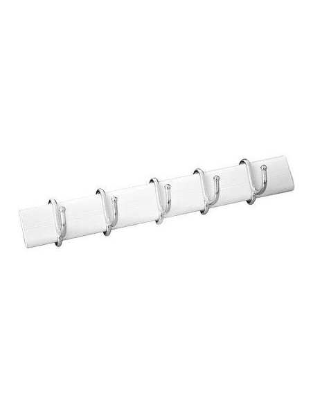 APPENDITUTTO ADESIVO MINI ALLUMINIO GANCI POSTI 5 CM 25 BIANCO/BIANCO