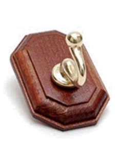GANCIO A MURO CLASSIC LEGNO NOCE ACCIAIO ORO POSTI 1