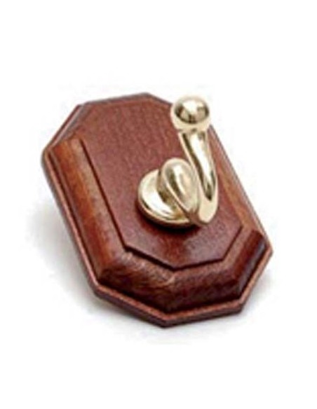 GANCIO A MURO CLASSIC LEGNO NOCE ACCIAIO ORO POSTI 1